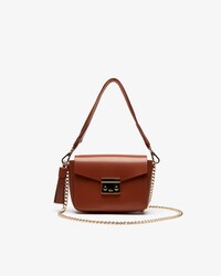 Sac bandouli&egrave;re carr&eacute; Live Mate en cuir enduit