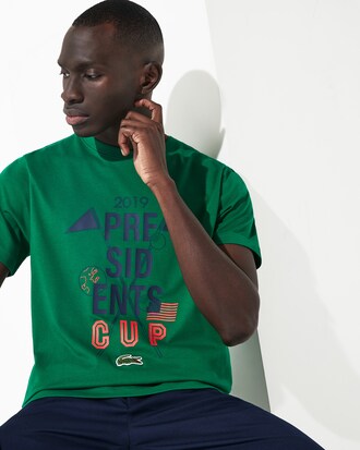 T-shirt Golf Presidents Cup en coton mélangé imprimé respirant