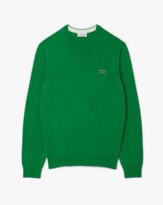 Pull coton uni col rond