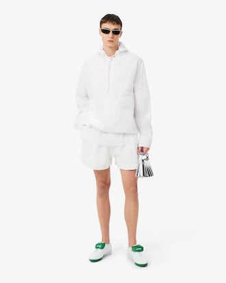 Veste popeline &agrave; capuche D&eacute;fil&eacute;