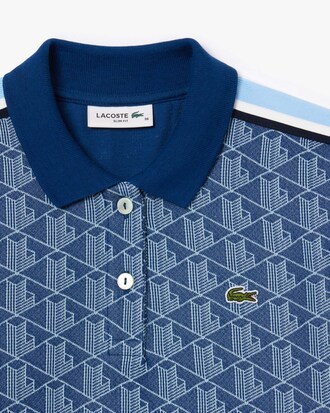 Polo slim fit jacquard monogramme