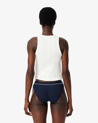 Culotte coton côtelé crocodile brodé