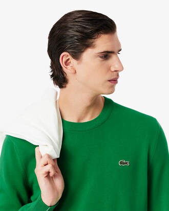 Pull coton uni col rond