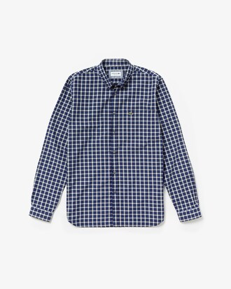 Chemise regular fit en coton &agrave; carreaux avec poche