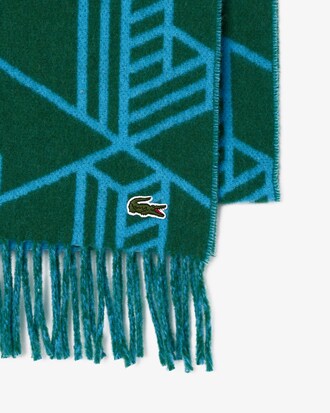 Écharpe en laine jacquard monogramme