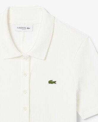 Robe polo longue coton côtelé