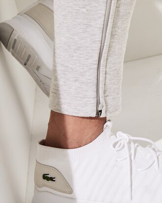 Jogging ajust&eacute; Lacoste SPORT en coton m&eacute;lang&eacute; uni