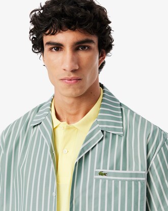 Chemise relaxed fit manches courtes rayées
