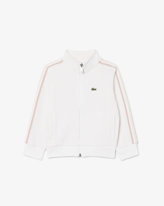 Sweatshirt mixte col montant zipp&eacute; monogramme