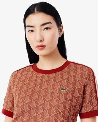 T-shirt slim fit jacquard monogramme