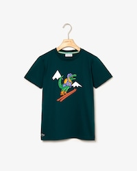 T-shirt Garçon en coton imprimé crocodile ludique