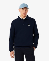 Sweatshirt col polo coton côtelé
