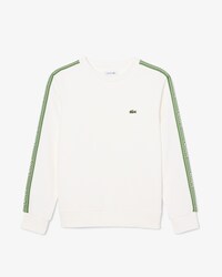 Sweatshirt coton bandes sigl&eacute;es