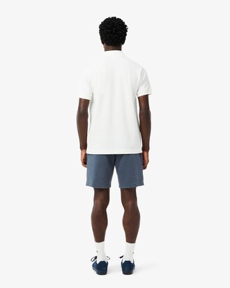 Short molleton de coton effet délavé