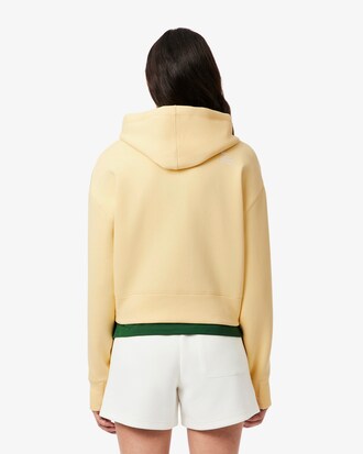 Sweatshirt &agrave; capuche court coton