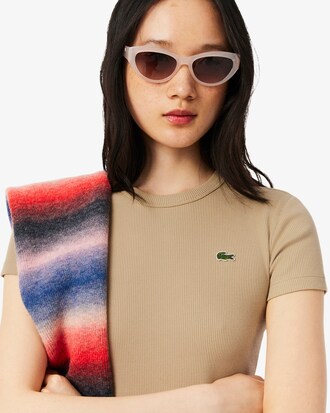 T-shirt slim fit coton côtelé