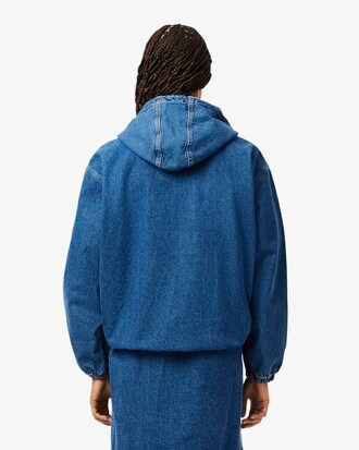 Vareuse &agrave; capuche oversize denim