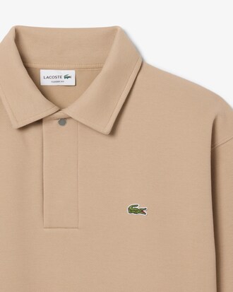 Sweatshirt col polo Piqu&eacute;