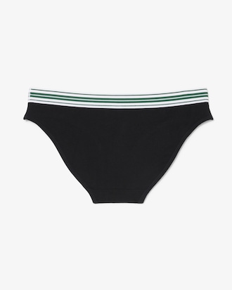 Culotte coton stretch ceinture contrast&eacute;e