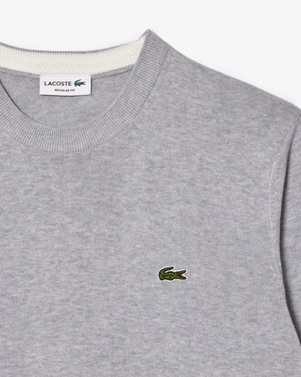 Pull coton uni col rond