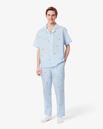 Chemise de pyjama coton rayé imprimé