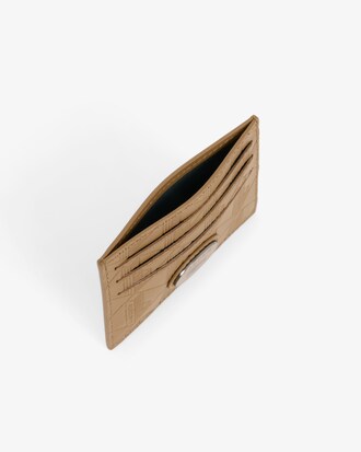 Porte-cartes monogramme en cuir