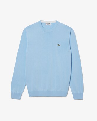 Pull coton uni col rond
