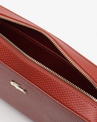 Sac bandoulière carré Chantaco en cuir piqué uni