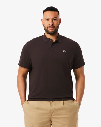 Polo regular fit en coton m&eacute;lang&eacute;