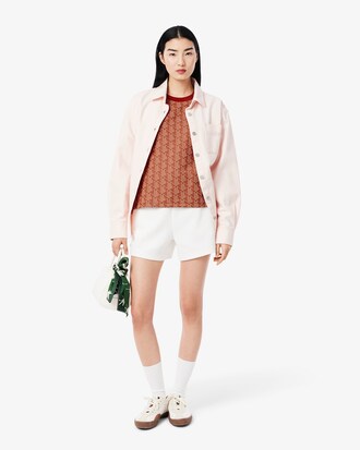 T-shirt slim fit jacquard monogramme