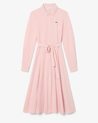 Robe col polo Petit Piqu&eacute; ceintur&eacute;e
