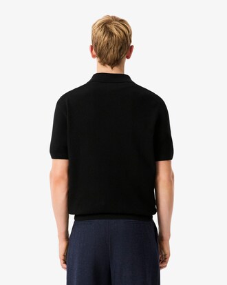 Pull col polo ouvert coton