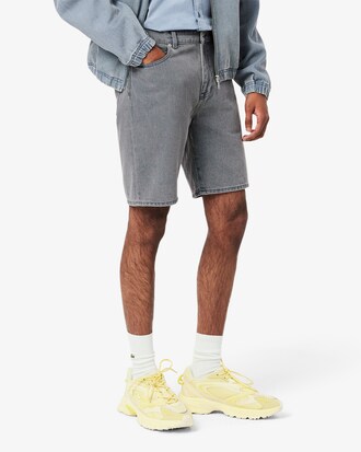 Bermuda en denim teint effet délavé