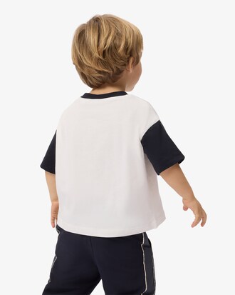 T-shirt coton d&eacute;tails contrast&eacute;s