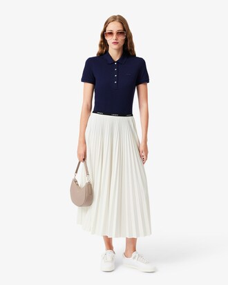 Jupe longue pliss&eacute;e taille &eacute;lastiqu&eacute;e