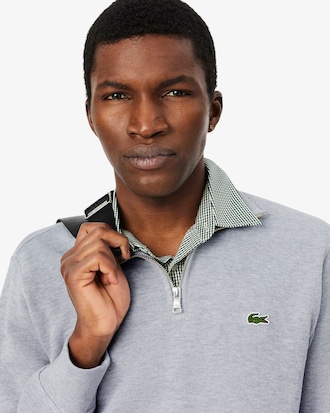 Sweatshirt zipp&eacute; interlock col montant