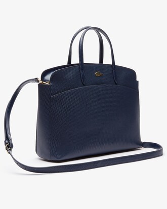 Sac cabas zippé Chantaco en cuir piqué avec poche