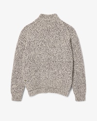 Pull col montant maille moulin&eacute;e laine