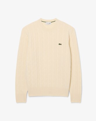 Pull torsad&eacute; en laine col rond