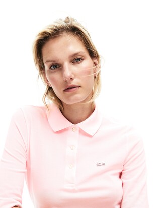 Polo classic fit Lacoste manches trois quart en petit piqu&eacute; uni