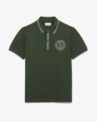 Polo L.12.12 regular fit badge imprimé