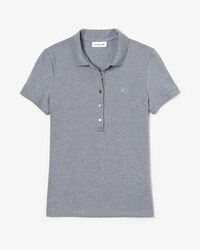 Polo slim fit Lacoste en mini piqu&eacute; de coton stretch uni