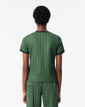 T-shirt slim fit jacquard monogramme