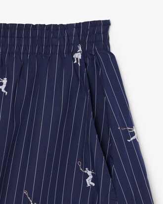 Short boxer motif jacquard popeline