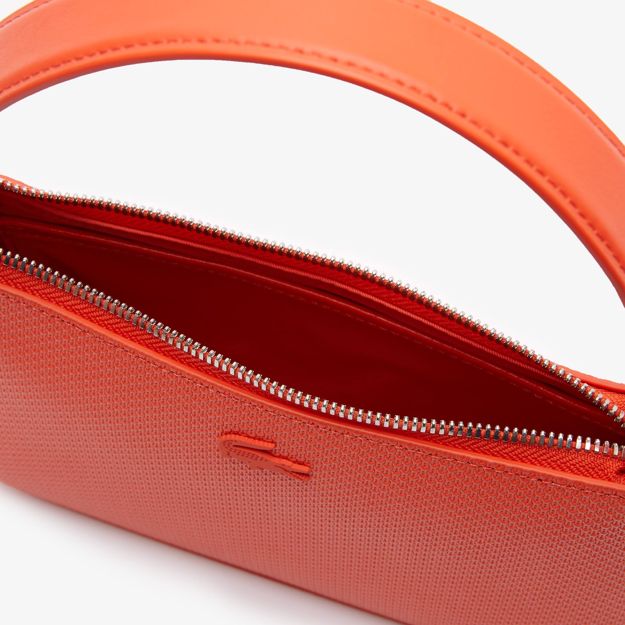 Petit sac baguette à bandoulière Chantaco en cuir piqué | LACOSTE