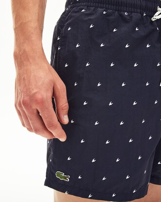 Short de bain imprim&eacute; &agrave; micro motifs et poches