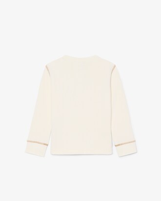 T-shirt Henley maille gaufr&eacute;e