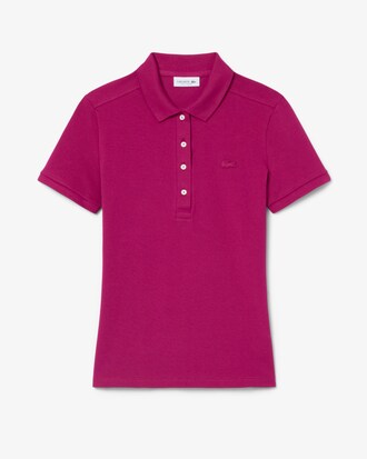 Polo L.12.D slim fit en mini piqu&eacute; stretch
