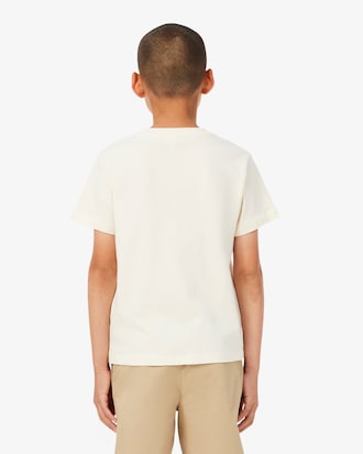 T-shirt coton avec crocodile brod&eacute;