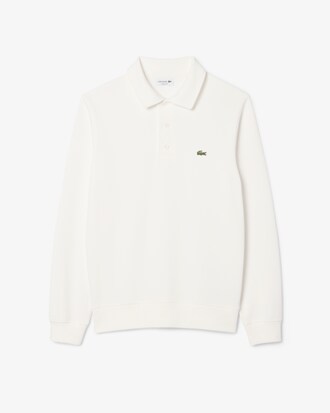 Sweatshirt col polo coton c&ocirc;tel&eacute;